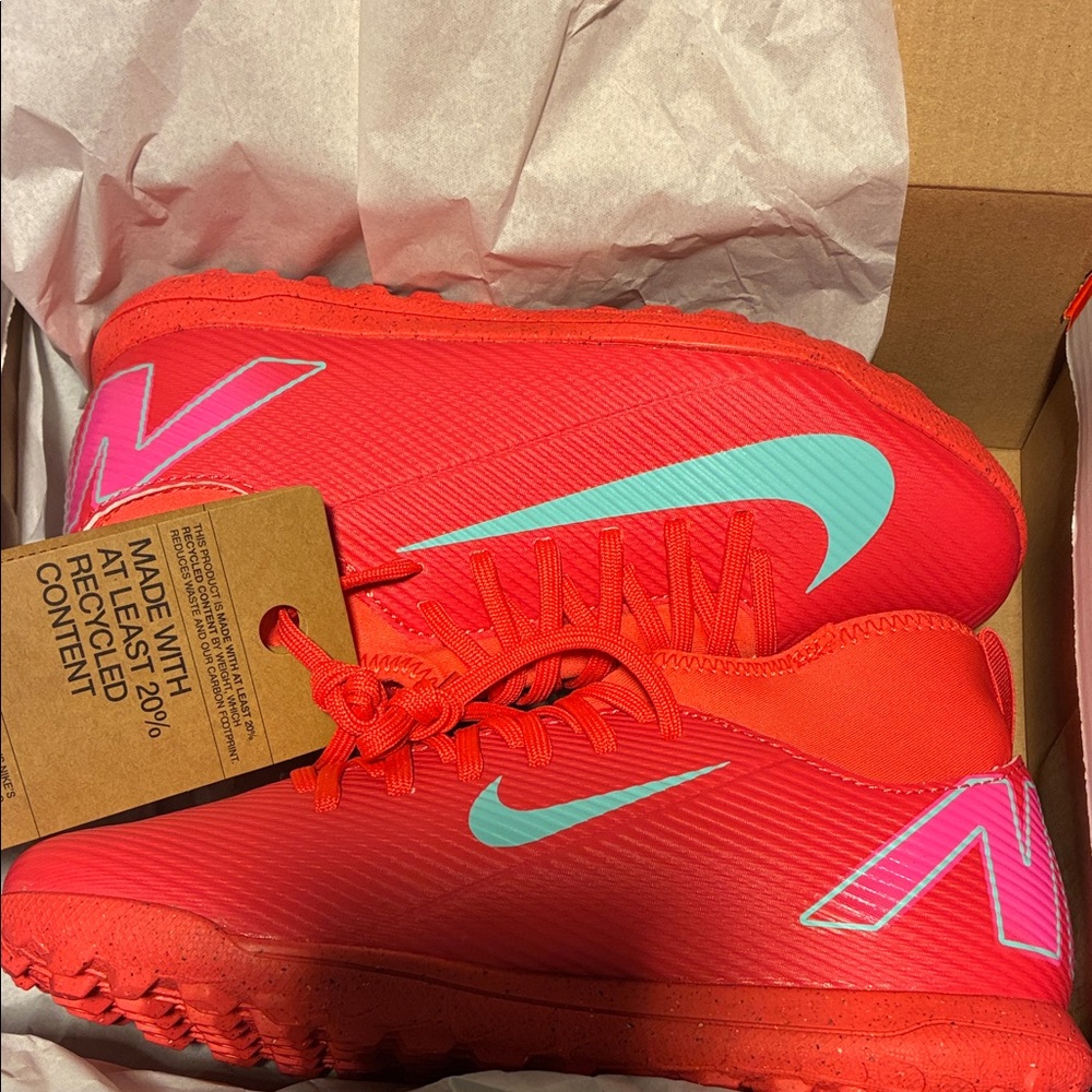 Nike Kids Sneakers - Bright Red with Teal Accents
